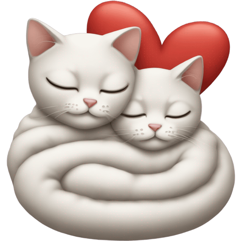 Cuddling cats on Valentine’s Day  emoji