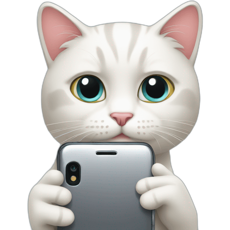 cat with smartphone emoji