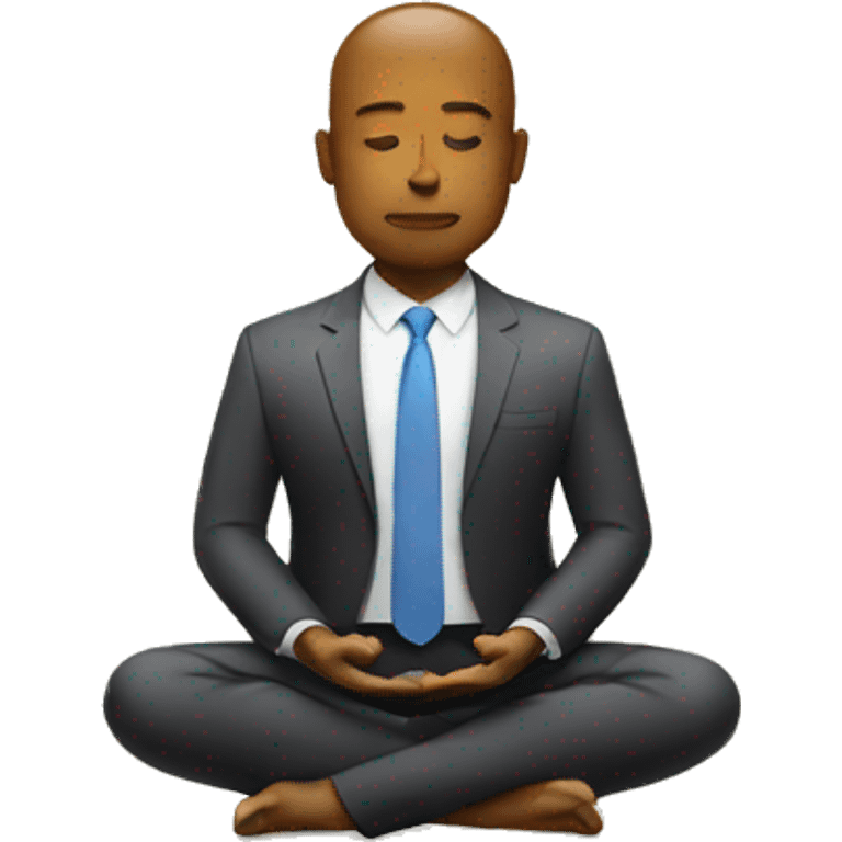 businessman meditating emoji