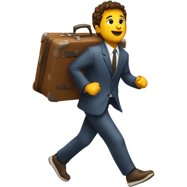 Me running with a suitcase  emoji