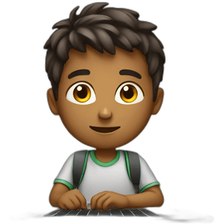 Boy Study on laptop emoji