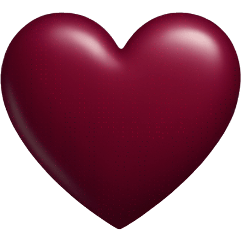 Single burgundy heart emoji