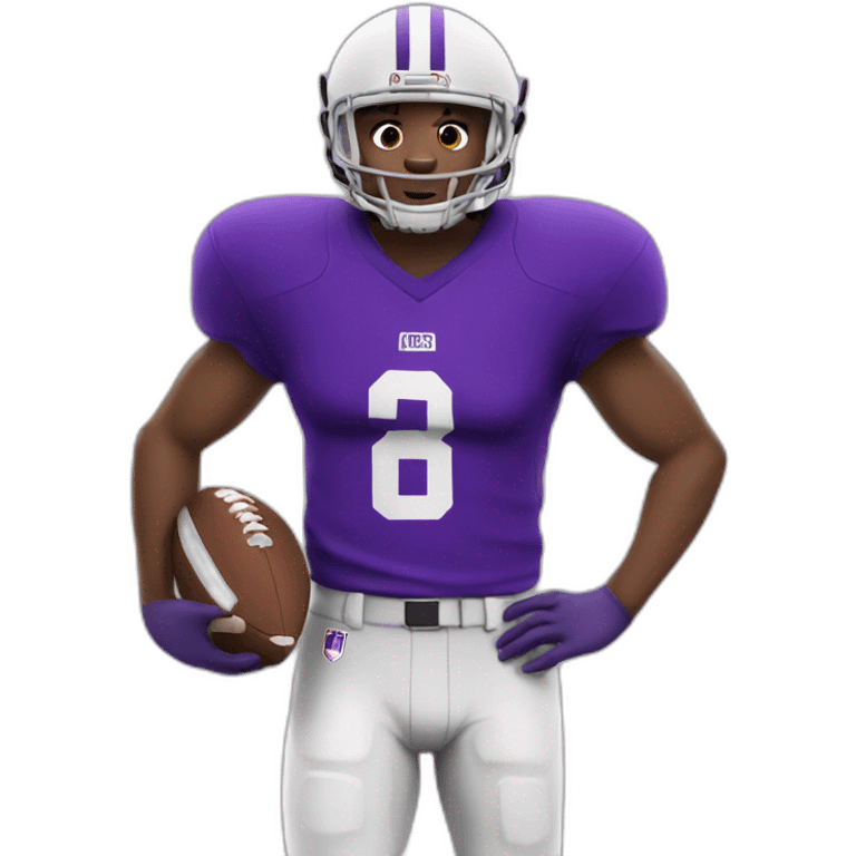 purple football player emoji