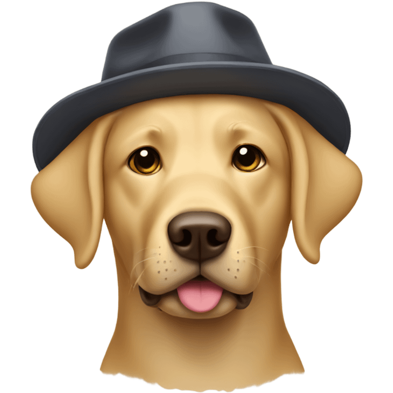 Labrador with a hat on emoji