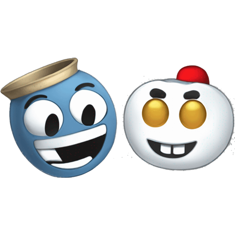 Cuphead and his brother Mugman emoji