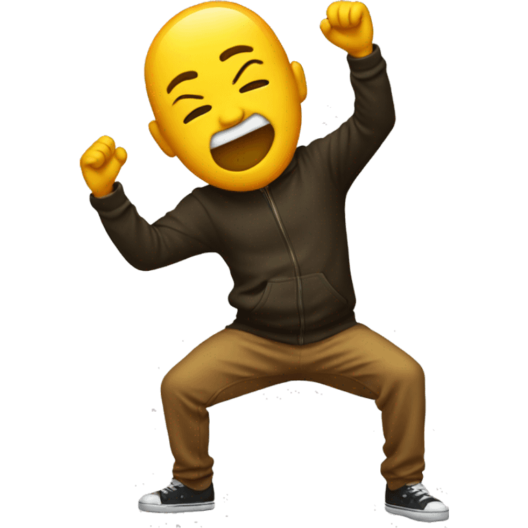 An emoji making a dab emoji