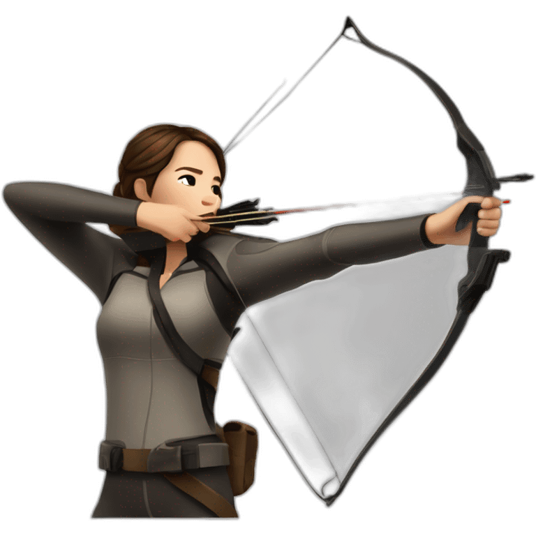 Katniss Everdeen shooting with a bow emoji