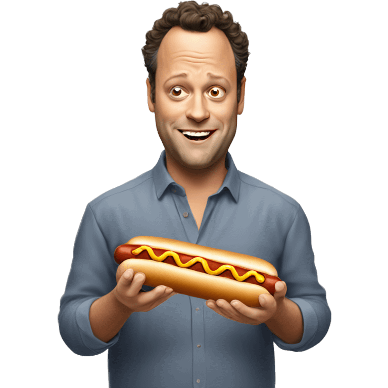 Vince Vaughn eating a hot dog  emoji