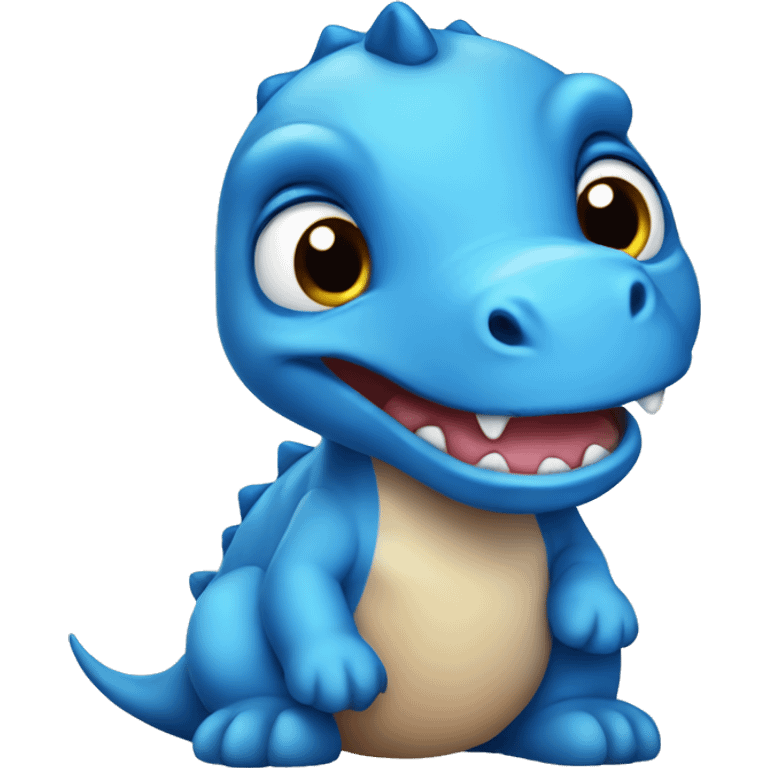 Blue baby dinosaur  emoji