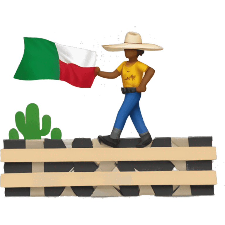 Mexican crossing border emoji