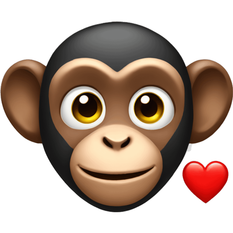 monkey show heart emoji