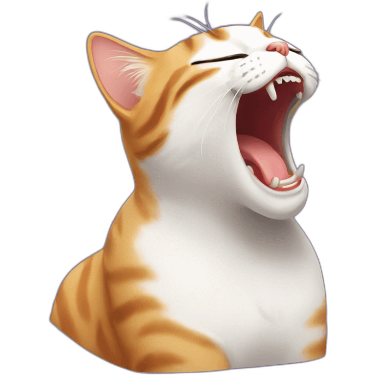 cat yawning emoji