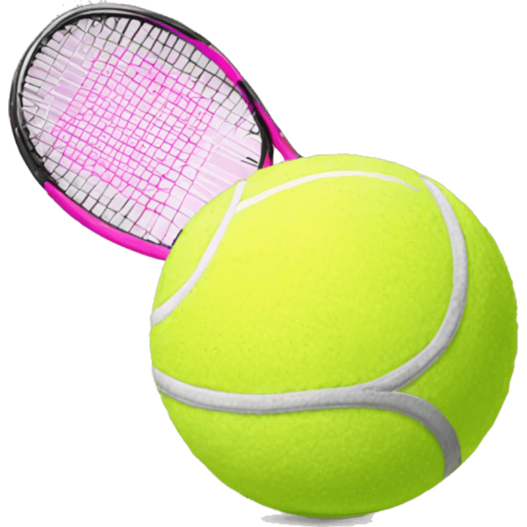 pink tennis ball emoji