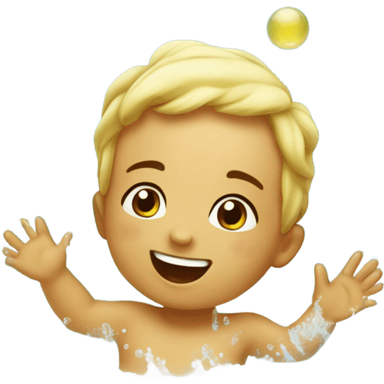 cutе baby in bath emoji