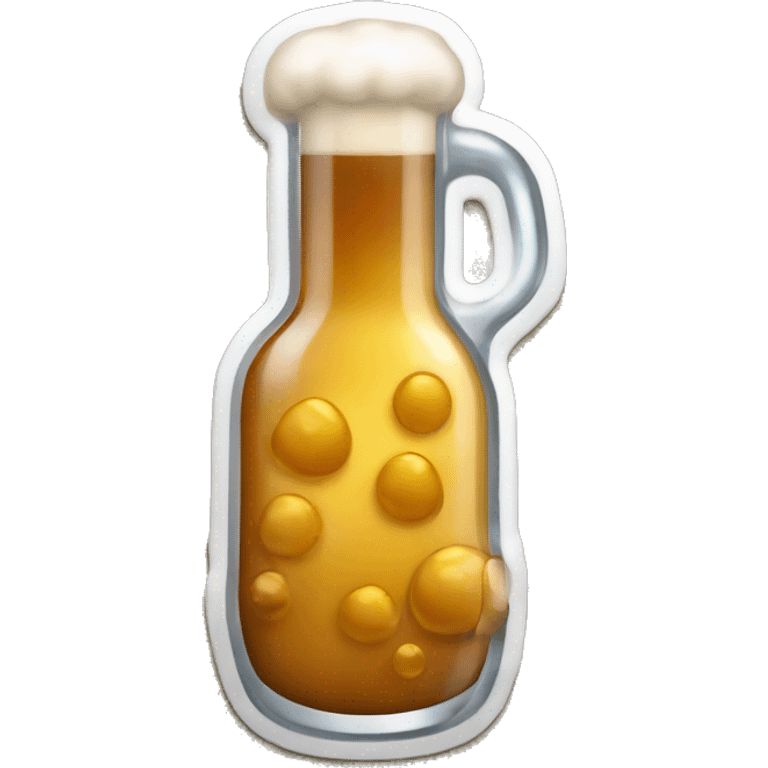 Yeast beer in microscop emoji