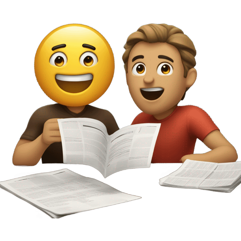 Me and a friend making a sports parlay emoji