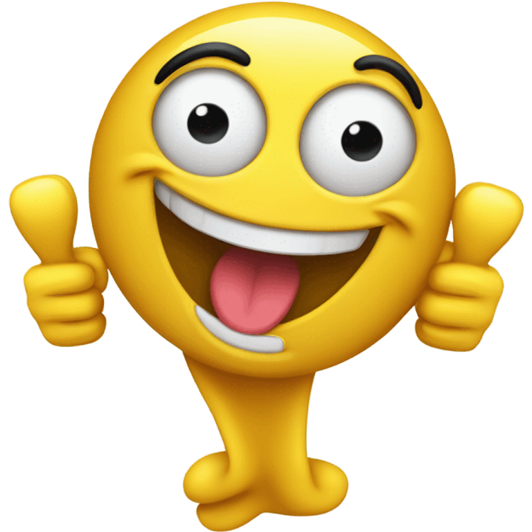 laughing emoji with thumbs up  emoji