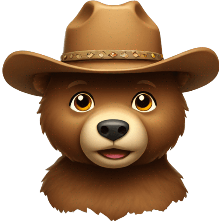 Loving Bear with cowboy hat emoji