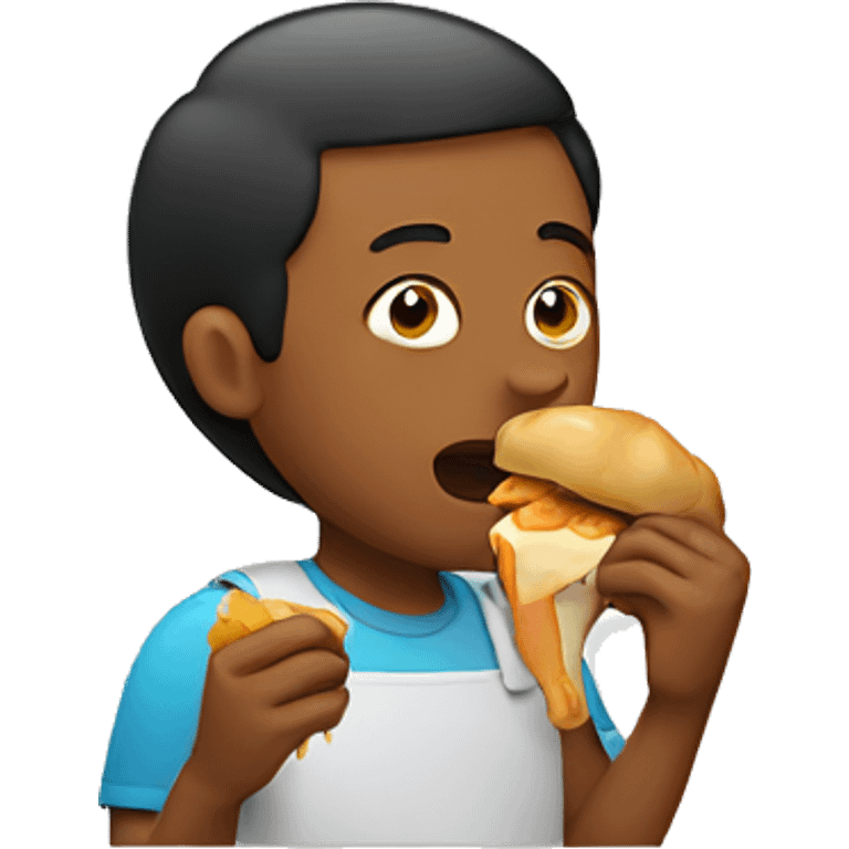  person eating chicken  emoji