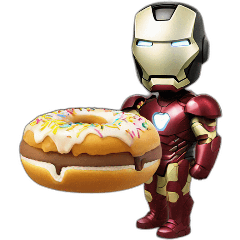 iron man eating donut emoji