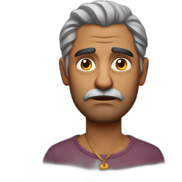 Grumpy indian dad emoji