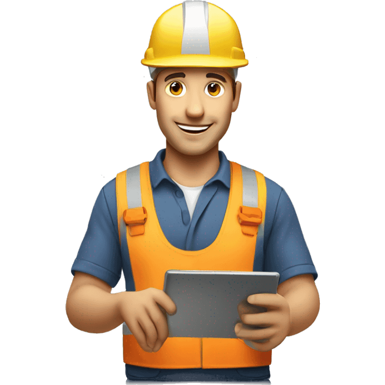 electrician with tablet emoji