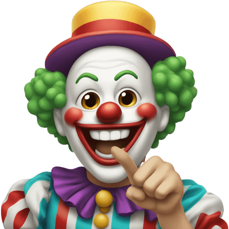 Clown laughing and pointing at you emoji