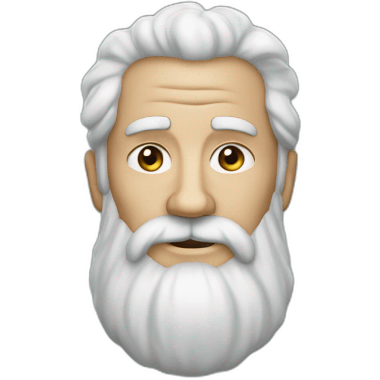 a fifty year old balc man with a big white beard emoji