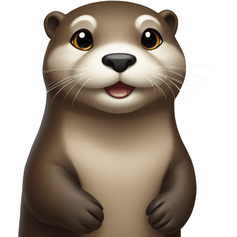 Otter on Korean lunar new year emoji