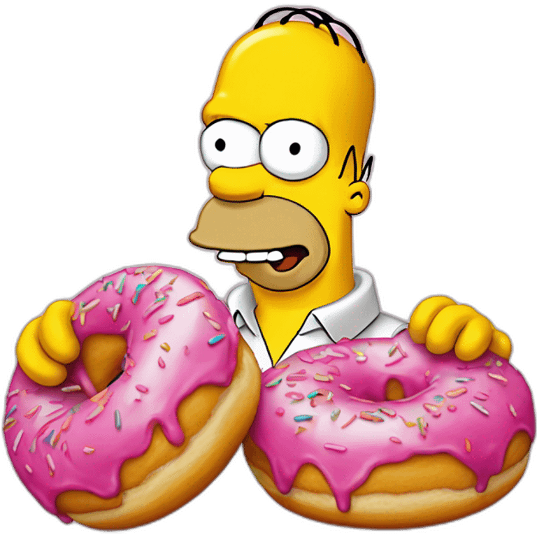 Homer simpson mange un donuts emoji