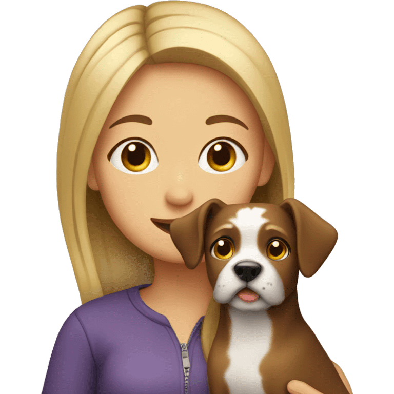 Girl with a dog emoji