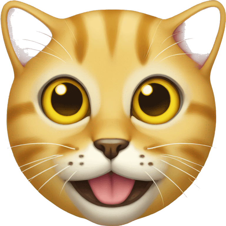 three eyes cat mouth yellow emoji emoji