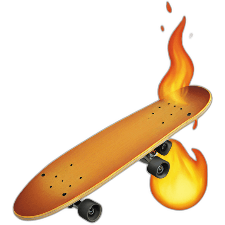 skateboard fire emoji