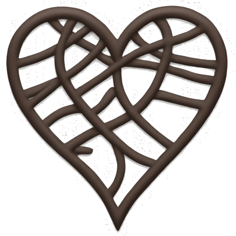 dark brown elegant heart  emoji