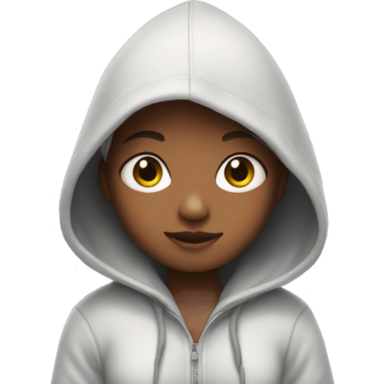 Girl in a hoodie emoji