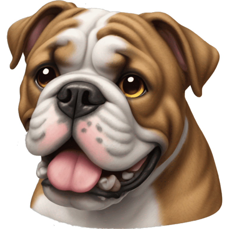 Brindle English bulldog emoji