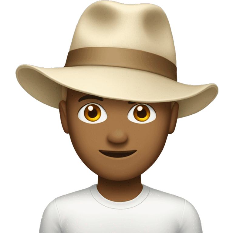 Beige and white hat emoji