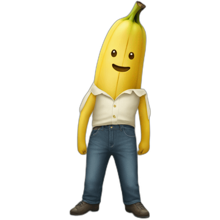 a banana with pants on emoji