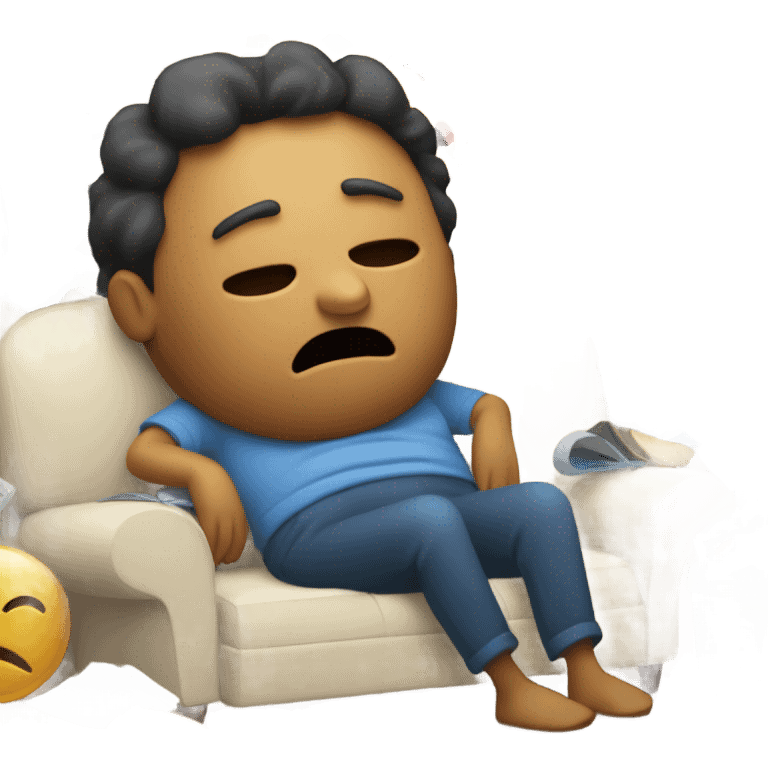 Lazy boring emoji