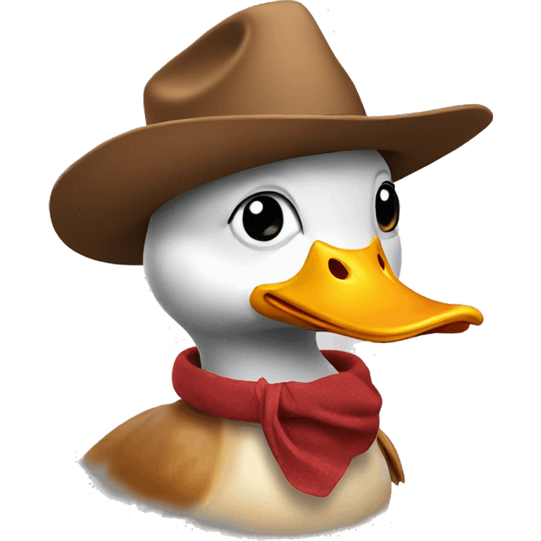 Duck wearing a cowboy hat  emoji