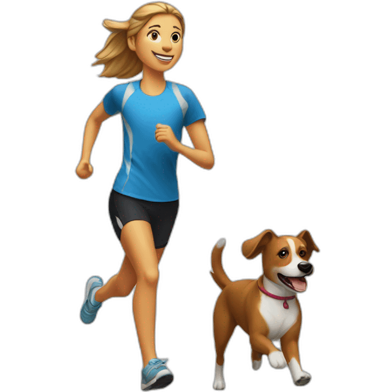 run-with-dog emoji