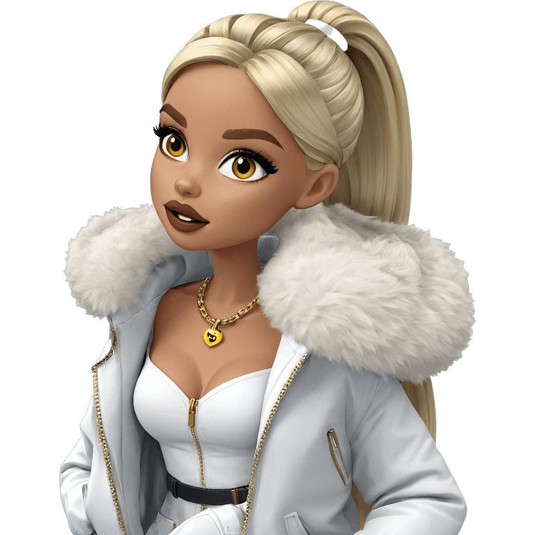 blonde beauty in stylish jacket emoji