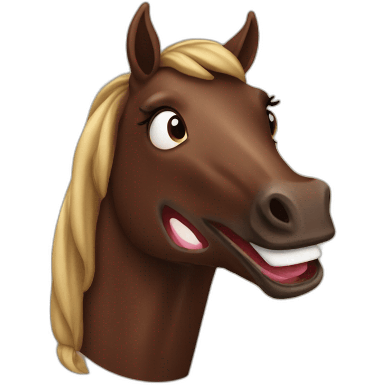 chocolate horse neighing emoji