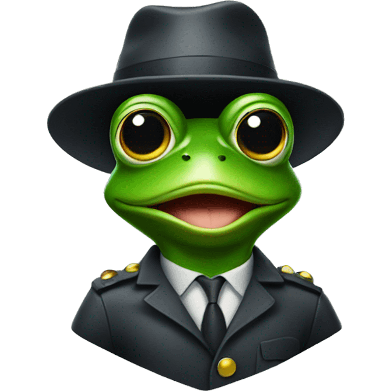 secret agent frog emoji