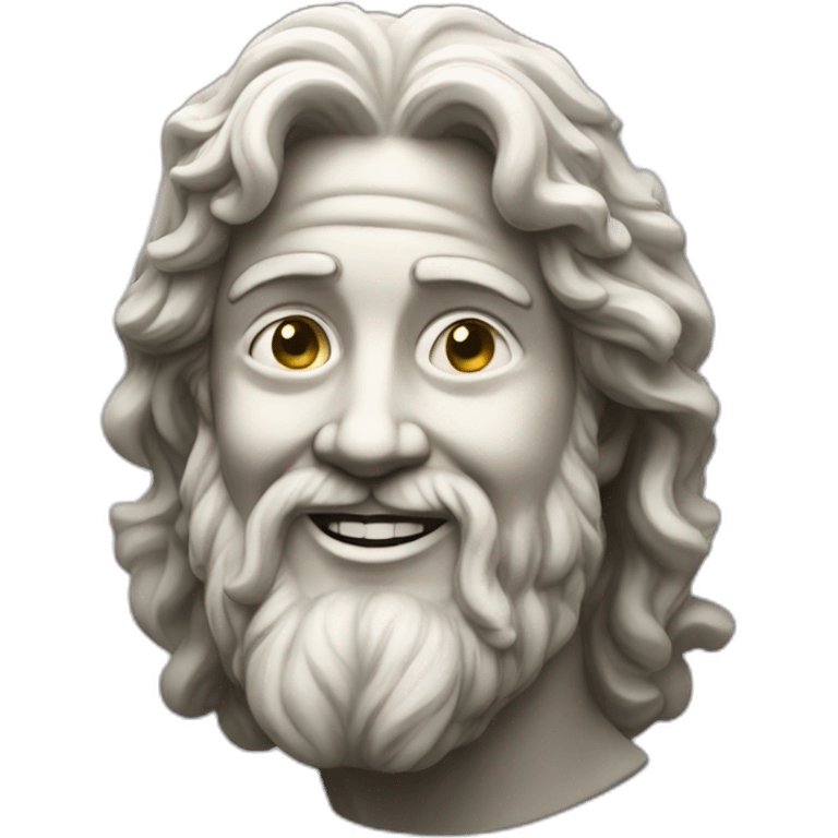 Statue of god smile emoji