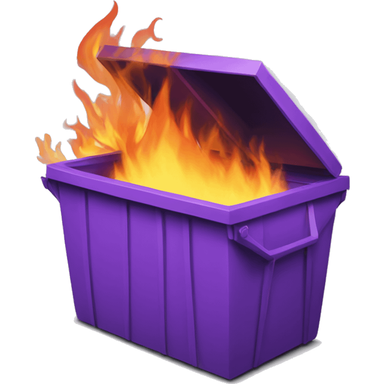 Purple dumpster on fire emoji