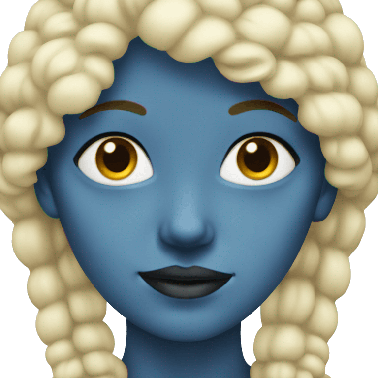 woman with blue skin emoji