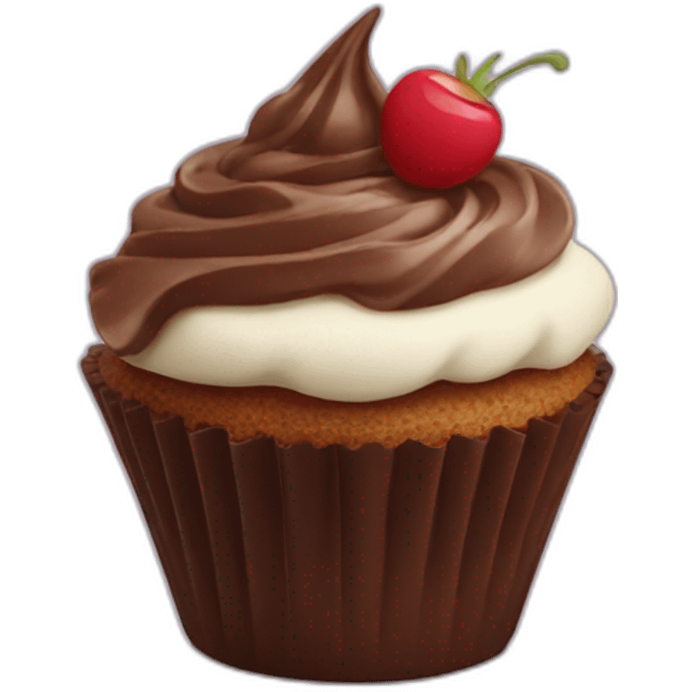 Cupcake chocolate emoji