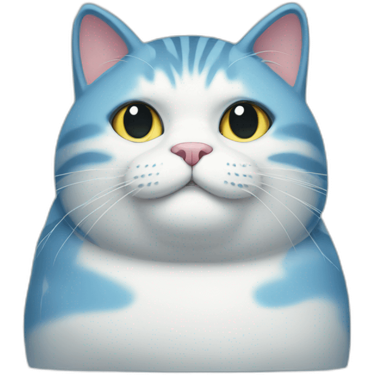 blue fat cat emoji