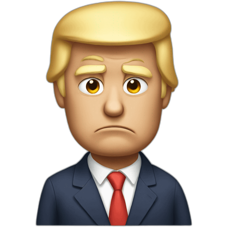 Grumpy donald Trump emoji